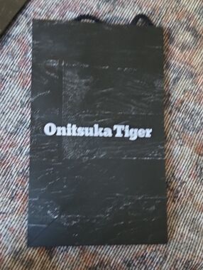 Onitsuka Tiger Black Paper Gift Bag with White Logo